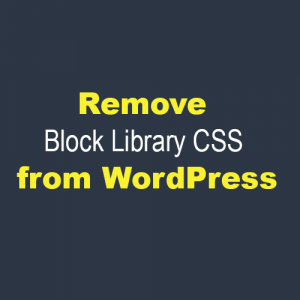 How to Remove Block Library CSS File from WordPress