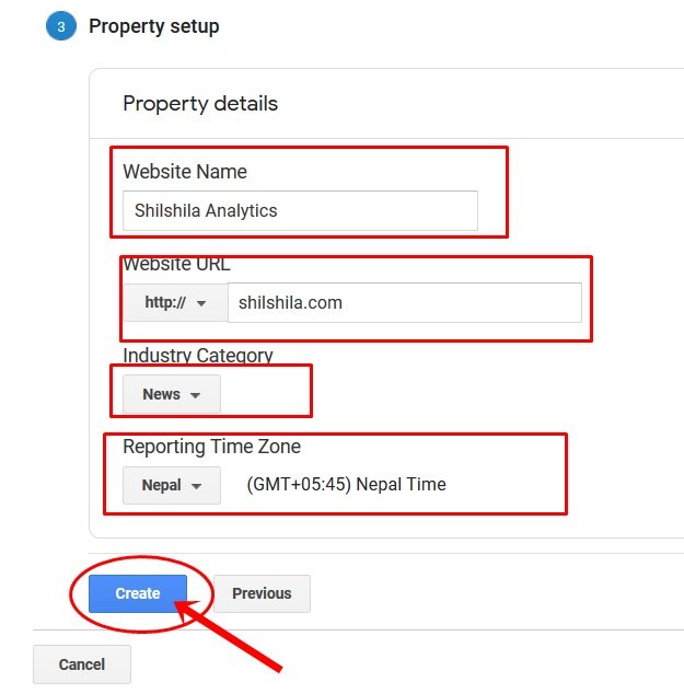 Property Setup for Google Analytics